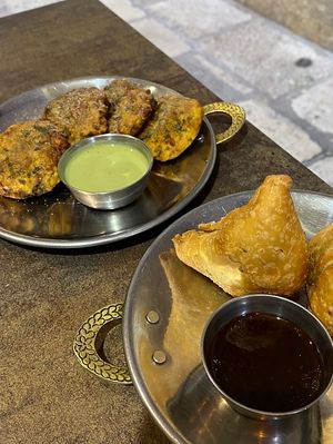 Samosas and pakoras  at Incredible India in Dubrovnik