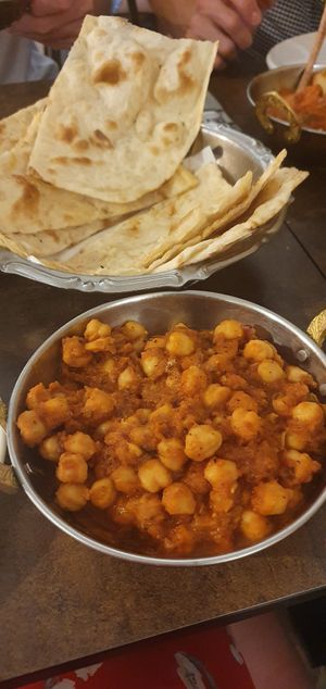 Naan with no butter at Incredible India in Dubrovnik