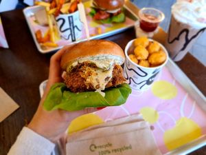 Close up at The Vurger Co - Richmix Square in East London