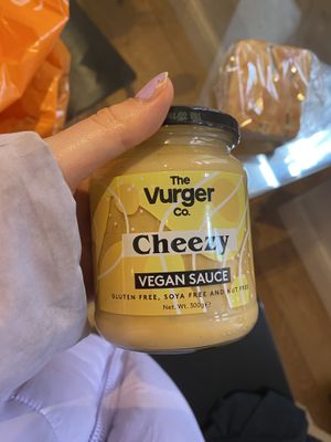 Cheesy sauce available to buy at The Vurger Co - Richmix Square in East London
