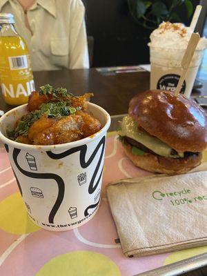 Burger and tots #Veganuary at The Vurger Co - Richmix Square in East London