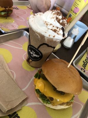 Burger and shake   at The Vurger Co - Richmix Square in East London
