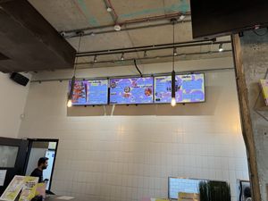 menu area  at The Vurger Co - Richmix Square in East London