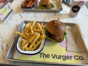 honey chicken vurger  at The Vurger Co - Richmix Square in East London