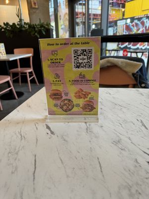 order instructions  at The Vurger Co - Richmix Square in East London