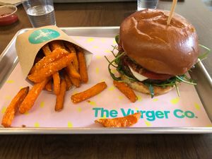 MLT and sweet potato fries at The Vurger Co - Richmix Square in East London
