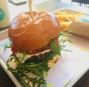 Burger and fries at The Vurger Co - Richmix Square in East London