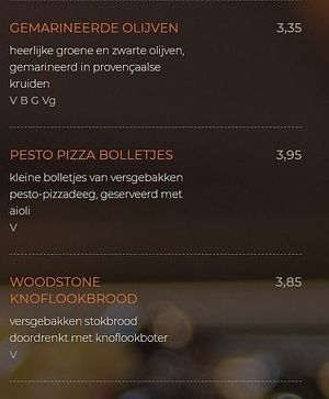 vegan options at Woodstone in Hoofddorp