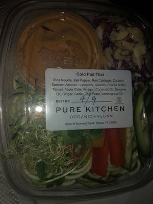 Cold pad Thai  at Pure Kitchen in Tampa