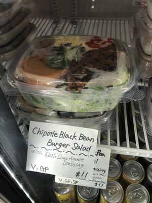 Chipotle black bean burger salad at Pure Kitchen in Tampa