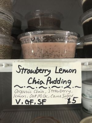 Strawberry lemon chia pudding  at Pure Kitchen in Tampa