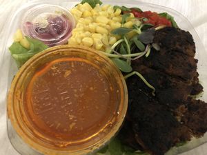 Chipotle black bean burger salad  at Pure Kitchen in Tampa