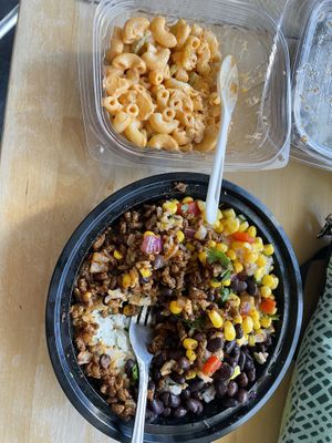 Buffalo Mac and Mexican bowl   at Pure Kitchen in Tampa