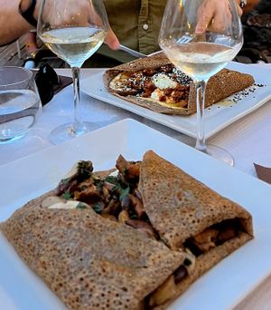 Veganska galetter.  at Les Mille Poetes in Narbonne