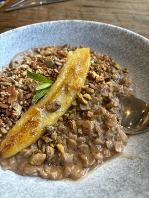 Masala porridge - yummy can be made vegan   at Lettuce B. Frank in Wollongong