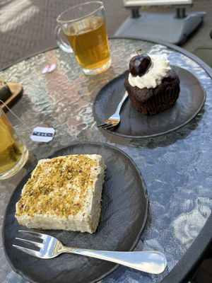 Limoncello and drunken cherry dark chocolate cakes  at More Pastry in Delft