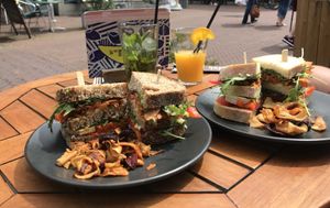 Vegan club sandwich at Anne&Max in Arnhem