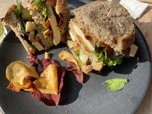 Vegan club sandwich at Anne&Max in Arnhem