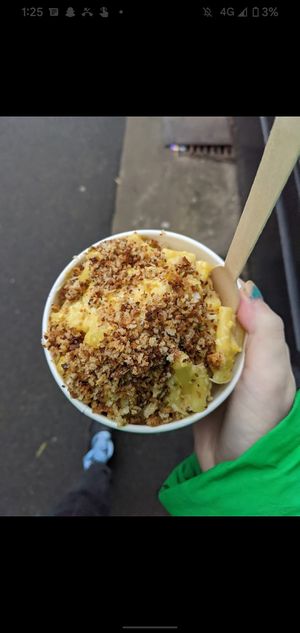 Mac n cheese at Pom Kitchen - Sharrow in Sheffield