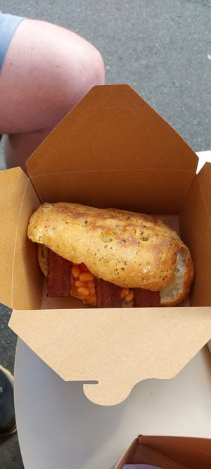 Breakfast bun at Pom Kitchen - Sharrow in Sheffield