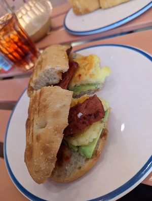 Brekkie butty at Pom Kitchen - Sharrow in Sheffield