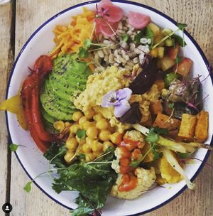 vegan bowl at Pom Kitchen - Sharrow in Sheffield