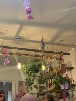 christmas decorations  at Pom Kitchen - Sharrow in Sheffield