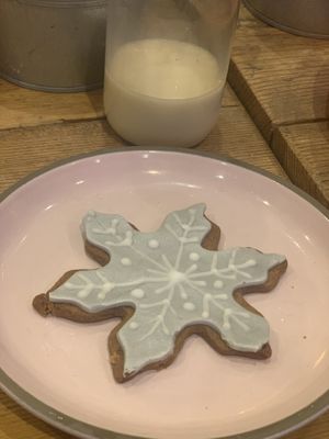 snowflake cookie at Pom Kitchen - Sharrow in Sheffield