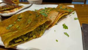 Chettinad spicy dosa at Sankalp in Mount Abu