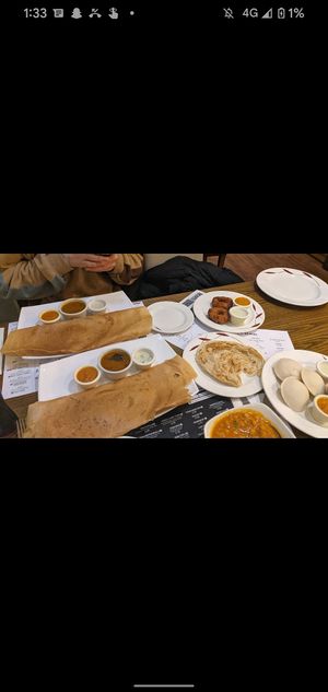 Idly, masala dosa, parotta at Maveli Restaurant and Bar in Sheffield