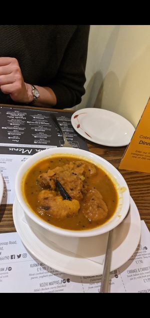 Sambar vada at Maveli Restaurant and Bar in Sheffield