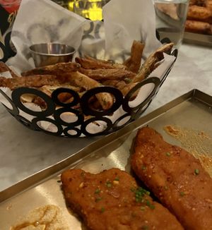 Fries and wings  at Beverly on Main in Scottsdale