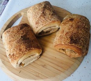Hearty veg stuffed croissants! at Eureka Compass Vegan Food in St Paul