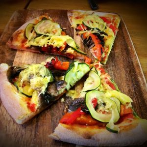 Vegan pizza from Aperitivo Pizzeria! at Vegan Dublin Food Tour in Dublin