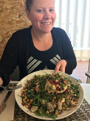 Quinoa pomegranate hummus at Local - Your Healthy Kitchen in Cascais