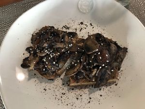 toast with mushrooms at Local - Your Healthy Kitchen in Cascais