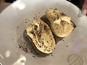 toast with hummus  at Local - Your Healthy Kitchen in Cascais