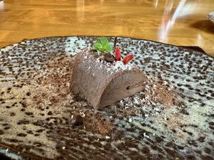 Raw chocolate cake  at Komorebi Cafe in Yawata
