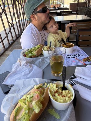Vegan dogs, potato salad, vegan chili  at Flippers Tavern in Lubbock