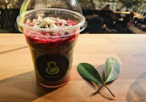 Vegan Chia Pudding with berries  at green & protein in Pristina