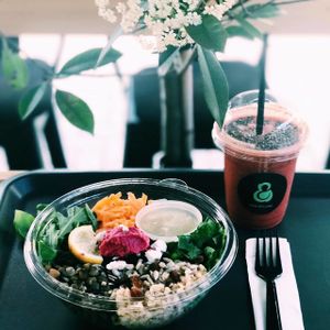 Brown Lentil & Integral Rice bowl - (vegetarian or vegan) at green & protein in Pristina