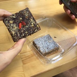 yummy desserts! at green & protein in Pristina