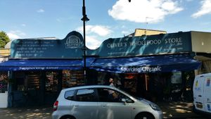 Outside at Olivers Wholefood Store in South West London