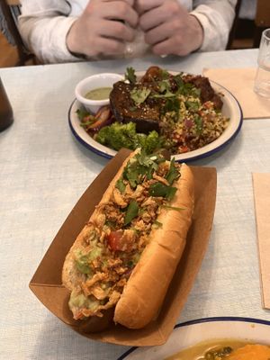 Bol froid and hot dog   at Jah Jah in Paris