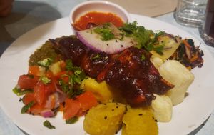 Attieké plate at Jah Jah in Paris