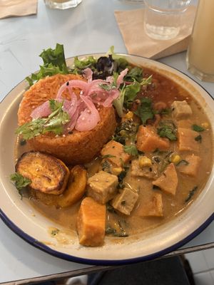 Peanut stew thing (first on menu )  at Jah Jah in Paris