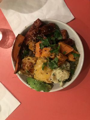 One of their spicy bowls. Delicious! at Jah Jah in Paris