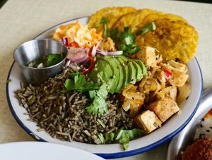 Djon Djon (Haitian-inspired dish) at Jah Jah in Paris