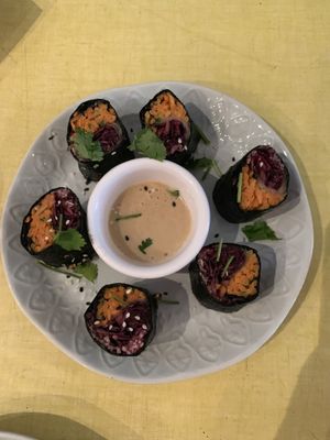 Veg rolls  at Jah Jah in Paris