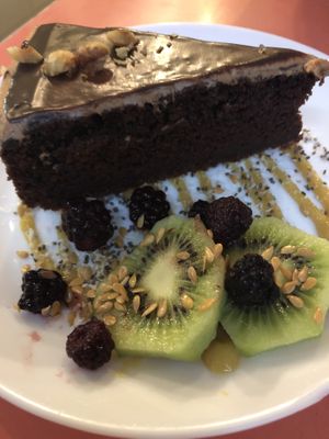 Chocolate cake at Jah Jah in Paris